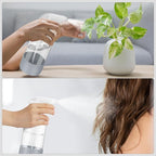 Worldgsb 2 Pack Glass Spray Bottles with Silicone Sleeve, 16 oz Empty Refillable Containers with Adjustable Spray Nozzles, Spray Bottles for Hair, Cleaning Solutions and Plants