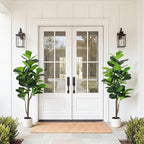 Artificial Fiddle Leaf Fig Tree 5FT with Planter Faux Trees Indoor Tall Artificial Tree, Stable Base, 58 Realistic Leaves, for Indoor/Outdoor Home Office Living Room Decor, Housewarming Gift