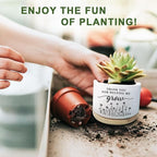 Thank You Teacher Appreciation Gift, Succulent Planter, Flower Cactus Plant Pot, Appreciation Gifts for Teachers Mom Women, Teacher Gifts Thank You for Helping Me Grow (No Plants)