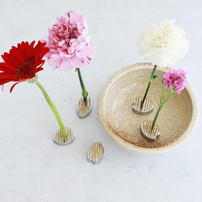 Wazakura Sakura Blossom Kenzan for Ikebana 5PCS, Made in Japan Flower Frog, No Foam Flower Holder, Ecological Petal Shaped Floral Arranging Pin Frog - Sakura Flower