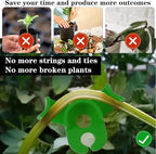 50 Pcs Plant Training Clips, Plant Clips for Climbing Plants Plants Stem Trainer Adjustable Clip for Gardening Low Stress Branch Trainer Clip Bud Bender for Flowers Vegetables(Green)