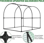 GarveeLife 8.2x6.6x6.6 ft Premium Greenhouse for Outdoors,Upgraded Portable Walk-in Heavy Duty Frame Large Garden Plant Hot Outside Hoop House,Green