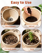 50PCS Flower Pot Hole Mesh Pad, 4 inch Rounds Drainage Hole, Plant Pot Drainage Mat, Plant Potting Mat to Prevent Soil Loss, Gardening Gifts for Friend