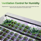 TONYFUL Seed Starter Tray with Grow Light, 60-Cell Seed Starter Kit with 4.07” Humidity Dome, Indoor Seedling Starter Tray, Seed Starting Tray for Plant Germination, Seeds Growing