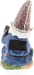 Gardening Gnome Solar Statue 3.75x3.5x7.25