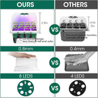 MYMULIKE Seed Starter Tray with Grow Light,5 Pack 60 Cells Seedling Tray Kit Reusable & Dishwasher Safe for Starting Vegetable, Flower & Herb Seeds Indoor Grow Kit for Deep-Rooted Seedlings