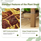 Plant Stand Indoor Outdoor 63" Tall Plant Shelf for Plants 12-Tier Large Plant Sheves for Living Room Heavy Duty Plant Rack Garden Balcony Patio Hanging Planter
