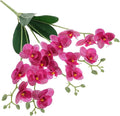LALAFINA Artificial Phalaenopsis Orchid Stems Purple Silk Faux Flowers Bouquet for Indoor Home Decor Living Room Office Event Decoration