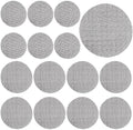 50PCS 4"/10cm Round Flower Pot Hole Mesh Pad, Plastic Plant Pot Mesh Hole Cover, Bonsai Bottom Grid Mat Pad for Garden Prevent Soil Loss