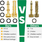 AUTOMAN Brass Hose Nozzle – High Pressure Jet Nozzles 3 Pack, Heavy Duty Sprayer for Garden Hoses, Adjustable Spray Gun,Solid Twist Water Hose Nozzle for Patio, Lawn, Car Wash, Extra 10 Rubber Washers