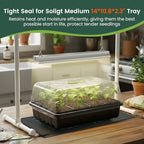 5 Pack 5" High Humidity Domes for SOLIGT Medium 14 * 10.8 * 2.3" Seed Starting Trays, Adjustable Vents, Portable Handle, Clear View, Unobstructed Light