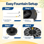 VIVOHOME Bird Bath with Solar Fountain for Outside, Polyresin Pedestal Bird Baths with Solar Powered Pump for Outdoor, Garden, Weather-Resistant Birdbaths with 20" Bowl, Golden