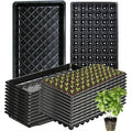 72-Cell Seed Trays with Drainage Trays-10 Sets 20 Packs-1020 Durable Plastic Plant Tray for Seed Germination（21x11x1.81 in）