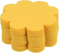 PATIKIL 3 Inch Plant Pot Hole Pad, 30 Pack Non-Woven Fabric Flower Shape Bonsai Bottom Soil Mat, Yellow