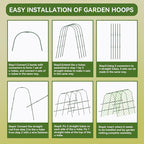 2 Pack 65"×48" Cucumber Trellis for Raised Bed, U-Shape Garden Trellis for Climbing Plants Outdoor, Metal Arch Vegetables Trellis, Detachable Cucumber Plant Support for Tomato,Squash