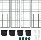 Cucumber Trellis for Garden - 4 Pack, 48" L x 16" W Garden Trellis for Climbing Plants Outdoor with Support Structures, A Frame Trellis for Climbing Vegetables Peas, Vine, Bean