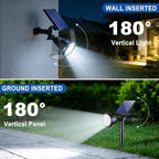 WELALO Solar Spot Lights Outdoor Waterproof IP65, 6 Pack 4 Lighting Modes Solar Powered Landscape Spotlights with Auto On/Off, Solar Garden Christmas Yard Pathway Wall Lights for Outside, Cool White