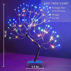 PXBNIUYA 20" 108 LED Tabletop Bonsai Tree Light, Sparkly Fairy Spirit Tree Lights, Battery/USB Operated, DIY Artificial Tree Lamp for Bedroom Desktop Christmas Indoor Decoration Lights (Colorful)