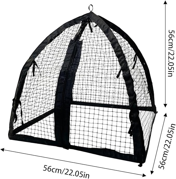 Plant Protectors | 22x22x22in Fruit Safety Support | with Stakes Zipper Plant Protection from Animals | for Flower Vegetables Chicken Bird Squirrel Rabbit Prevention Outdoor Balcony Yard Garden