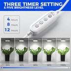 Barrina Orbgrow OG09 Puck Grow Light, 5000K 36W(4 x 9W, 540 Watt Equiv), Full Spectrum Plant Light for Indoor Plants, Magnetic & Linkable with Timer, 5 Levels Dimmable for Plant Shelf, 4 Packs