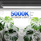 Barrina Grow Lights for Indoor Plants, 3FT 5000K Daylight White Full Spectrum Plant Lights, 180W(6 x 30W, 1000W Equivalent), T8 Grow Light Bulbs, LED Grow Light Strips, Linkable Design, 6-Pack