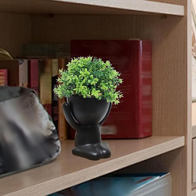 Zerzsy Fake Succulent, Mini Artificial Succulent Plants Desk Plant for Office Decor for Women, Cute Fake Plants Bathroom Decor - Set of 1