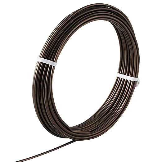 Wazakura Japanese Bonsai Training Wire, Brown Anodized Coating Aluminum Made in Japan 150g (Brown, 2.5mm)