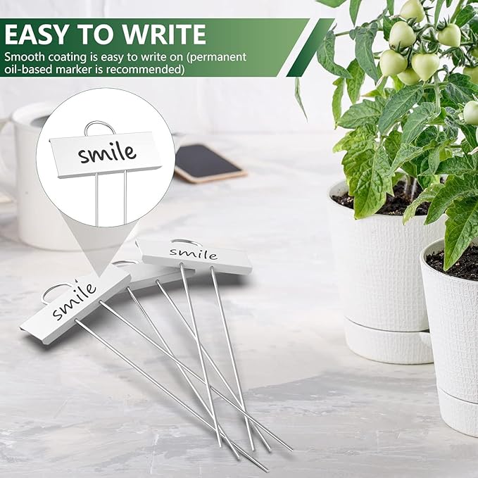 STARTOSTAR 30-Pack Metal Plant Labels, 10.6" Garden Markers Reusable Nursery Tags for Vegetables Herb Flower Seed Greenhouse