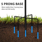 JOYSEUS Shepherd Hooks 2 Pack - 48 Inches High 1/2 Inch Thick Adjustable Rust Resistant Shepards Hooks for Outdoor Solar Lights, Lanterns, Flower Basket, Bird Feeder.