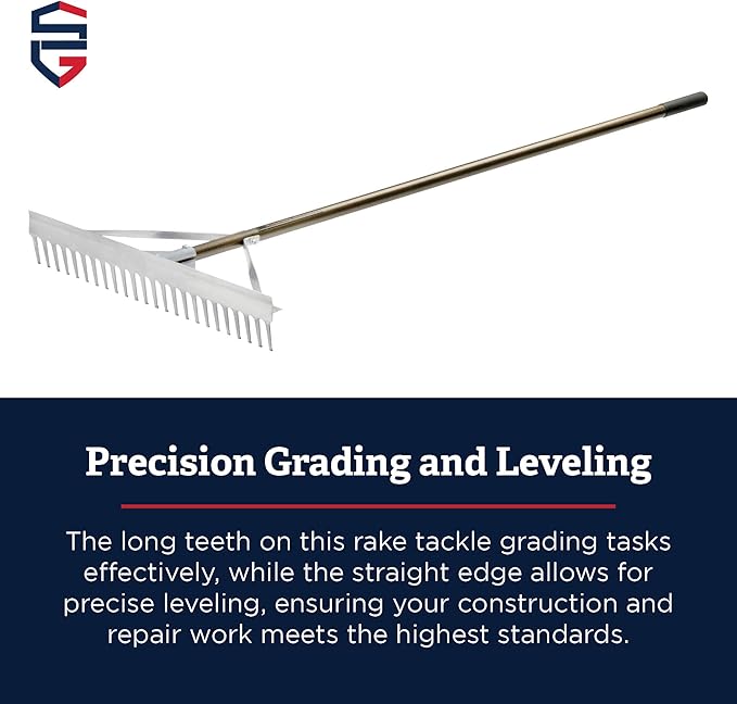 Standard Golf 30" Magnum Maintenance Straight Tooth Rake from
