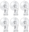 Pawfly 6 Pcs Aquarium Suction Cups with Clips, Aquarium Suction Cup Clips, Clear Plastic Fish Feeding Tool, Plant Leaf Seaweed Clips, Veggie Feed Holder, Underwater Fish Feeder, Fish Tank Accessories