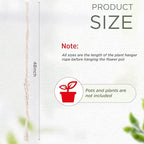 EBOOT 2 Pack 48 Inch Large Macrame Plant Hanger Rope to Hang Flower Pot Plant Holder for Indoor Outdoor Decorations, 4 Legs (Ivory White)