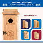 SISTERBIRD Bluebird Houses for Outside, Blue Bird Houses for Outdoors, Premium Bird House, Pack of 2 Bluebird House, Wooden Birdhouses Kits for Adults for Durable Yard Decor