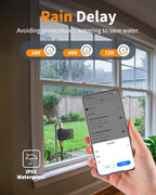Diivoo Brass WiFi Water Timer, Smart Hose Sprinkler Timer Compatible with Alexa/Google Assistant, 6 Irrigation Plans, Rain Delay & Mist Mode for Garden Lawns (2.4GHz Only)