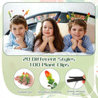 Tigeen 100 Pieces Bean Sprout Hair Clip Funny Plant Hairpins Grass Flower Butterfly Mushroom Hair Accessories (Plant)
