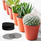 MAQIHAN 100 Plant Pots - Hole Mesh Pad Terrarium Potting Eye Mesh Mats Pot Substrate Barrier 2 Inch Net Bonsai Gardening Grid Ceramic Drainage Hole Mesh Screen Prevent Soil Leaking