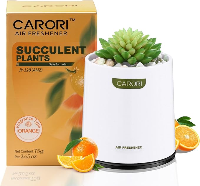 Artificial Succulent Plants with Subtle Orange Scent, Faux Indoor Plants for Home Decor, Small Fake Plant for Bathroom, Bedroom, Office Decor, Aesthetic Room Accessories, Housewarming Gift