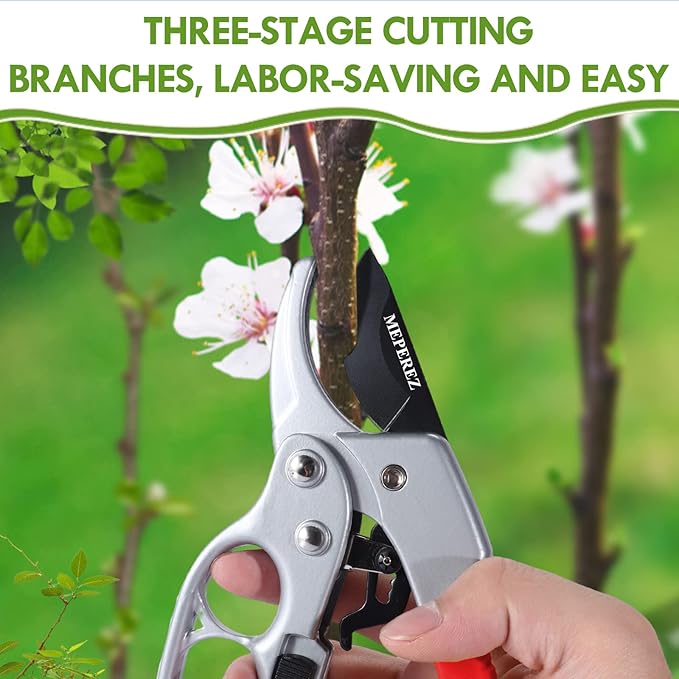 Premium German-Made Pruning Shears – Ergonomic, Heavy-Duty Hand Pruners Designed for Precision Cutting of Plants; Ideal for Gardeners and Individuals with Arthritis or Reduced Hand Strength
