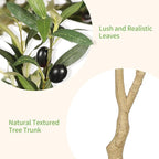 Realead 6ft Faux Olive Tree, Tall Olive Tree Plants, Fake Potted Olive Silk Tree, Artificial Olive Trees for Modern Home Office Living Room Floor Decor Indoor