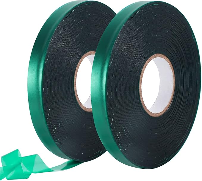 Prudiut 300Ft ×2 Rolls (600 Ft) Plant Tape, 1/2" Stretch Garden Tape Sturdy Plant Ribbon Nursery Tree Tape Support for Indoor Outdoor Patio Plant, Tree, Vegetables, Branches