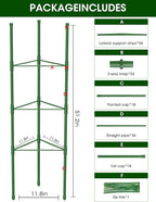 Tomato Cage for Garden,6 Pack Tomato Trellis for Raised Garden Bed Height Adjustable Up to 51.2inch Tomato Plant Support Stakes for Climbing Plants Vegetables Fruits Flowers（Extra Bold）