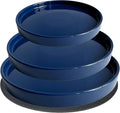 Yukfona Ceramic Plant Saucer Pot Tray 6, 8, 10 Inch Blue, Planter Saucers for Indoors Outdoor, Durable Sturdy Flower Drainage drip Water Tray for Glazed Pots Base