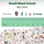 T4U Crystal Chips Stone Crushed Quartz Glass 2LB - Fluorite Tumbled Gravel Small Decorative Pebbles Bulk, Mini Polished Rocks Pieces for Crafts, Vases Filler, Succulent Plants, Aquarium Gravel Rocks