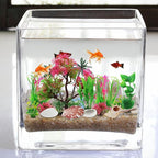 Aquarium Plants with Natural Decorations Shells, 15pcs Fish Tank Decoration Colorful Artificial Fish Tank Decor Plants Aquarium Decorations for Household and Office Aquarium Simulation