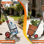 Garden Plant Dolly Cart with Wheels, Heavy Duty Plant Caddy with Adjustable Grabbing Arm, Potted Plant Mover with Suction Cups & Secure Strap, Indoor and Outdoor Gardening Cart Plant Pot Lifter