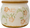 Vintage Ceramic Flower Pot - Indoor Outdoor Planters with Drainage Holes & Filter Screen, 6.5’’ Small Rustic Farmhouse Decorative Plant Pots for Garden/Patio/Balcony (Daisy Bouquets, Small)