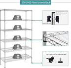 Indoor Greenhouse 6-Tier Plant Rack with Cover, 5 T8 Grow Lights, Thermometer & Timer – Seedlings, Flowering, Herbs & Vegetables, Indoor Gardening, Easy Assembly 30" W x 14" D x 72" H
