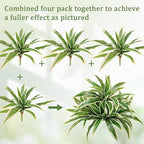 8Pcs Fake Ferns,2 Planter 35in Outdoor Faux Plants UV Resistant,3D Real Touch Fake Plants Total 120 Blades,Weatherproof Artificial Plants Outdoor Indoor for Garden Porch Home Decor