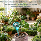Plant Self Watering Globes, Large 12pcs Flower Automatic Watering Bulbs, Plastic Plant Flower Self Watering Devices, Garden Self Watering Planter Insert for Daily Vocation Watering, Forgetful Gardener