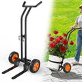 Heavy Duty Plant Dolly with Wheels, Adjustable Plant Caddy Pot Mover, No-Bend Rolling Garden Trolley with Suction Cups & Strap for Indoor Outdoor Planters, Black